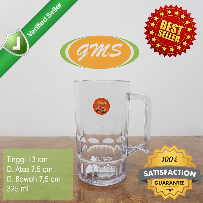 

6 Pcs Gelas Teh Gelas Kopi Plastik 325 ml Golden Dragon Food Grade