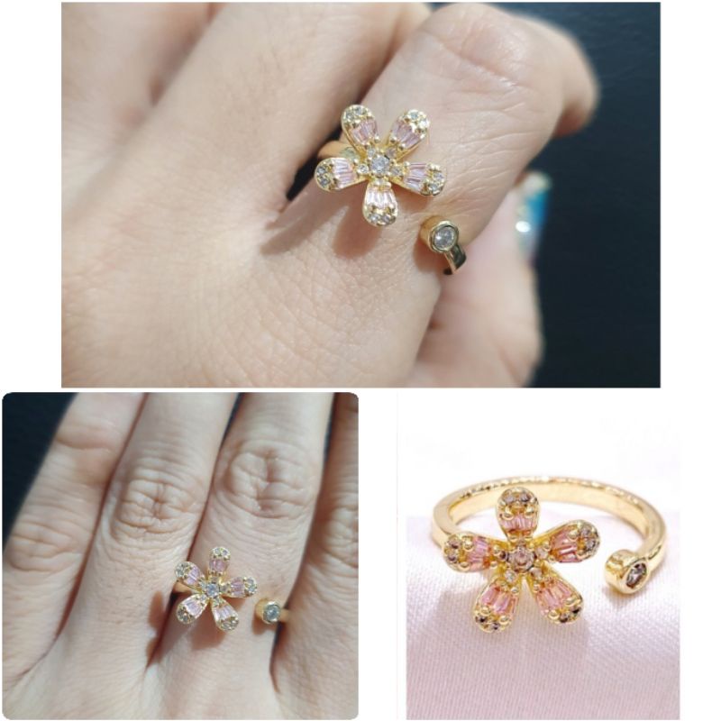 Cincin Titanium Asli gold free size Premium Quality Anti Karat Anti Alergi Ring Import Ct05