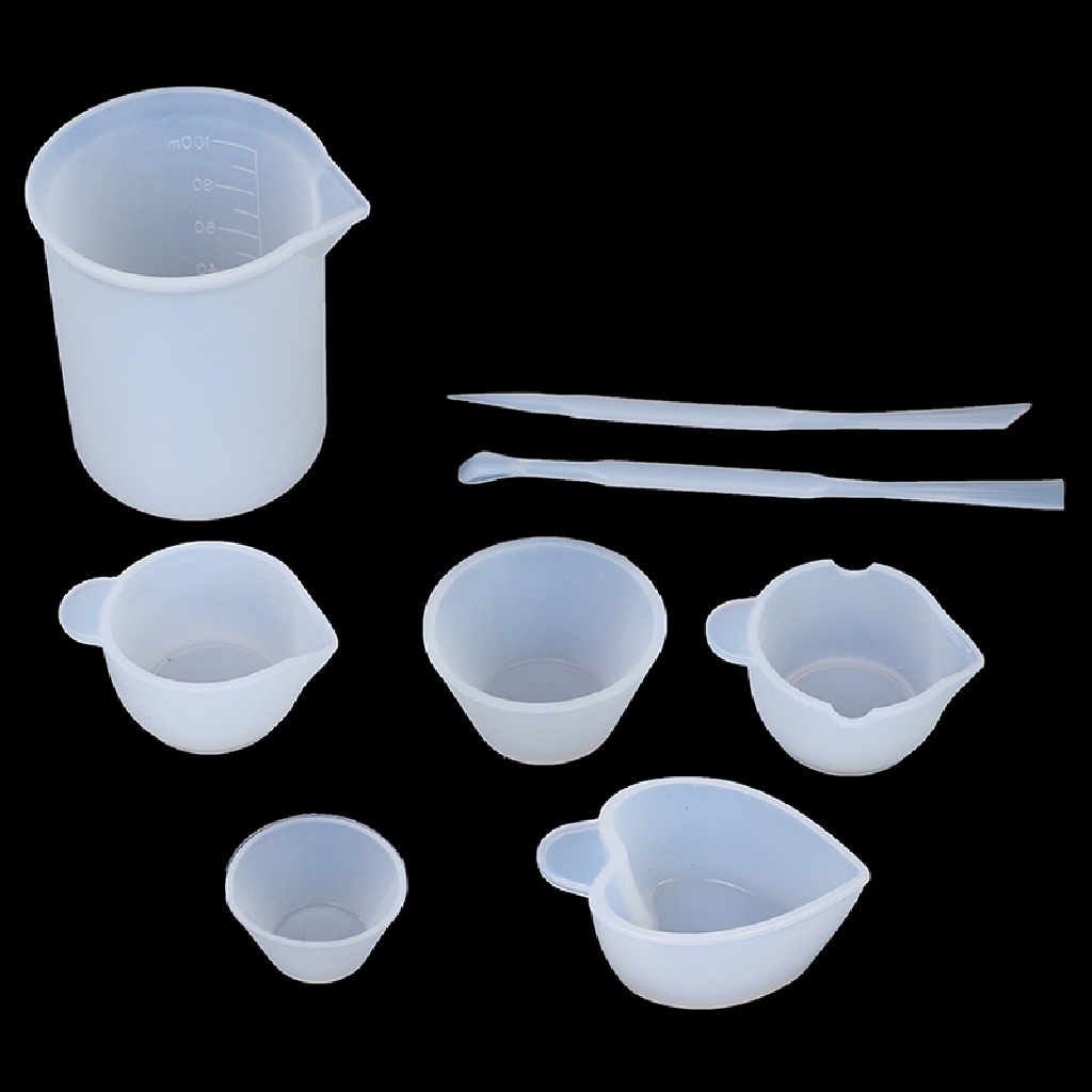 [adawnshbhyu] Silikon Resin Measuring Cup Stirrers DIY Jewelry Resin Lem Alat.