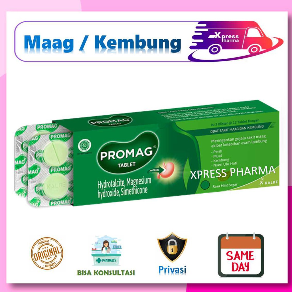 (XPRESS SAMEDAY!) Promag Tablet Obat Maag Promak Promaag Kembung