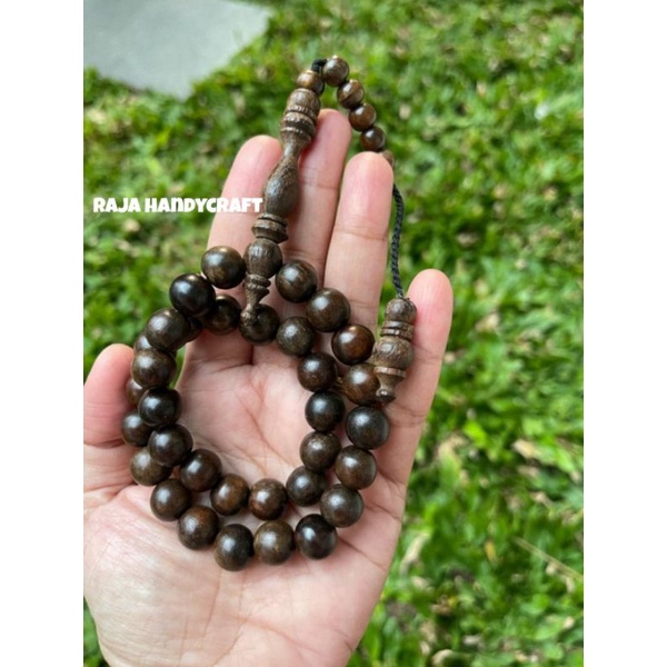 Tasbih Gaharu Wangi / Tasbih Kayu Gaharu Kalimantan Asli / Tasbih 33/ Tasbeh Gaharu size 10 mm