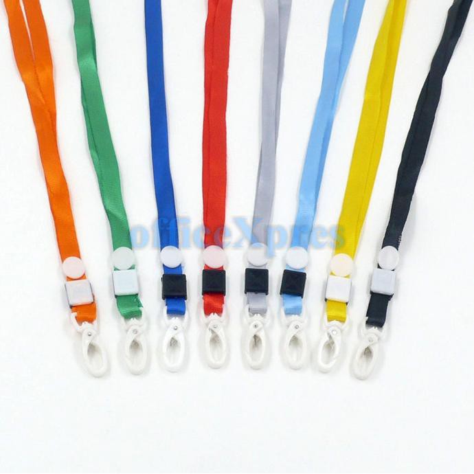 

Cuci Gudang Awal Tahun Gantungan ID Card / Tali Badge ID Nylon Hook Plastik Spring Combo - Hitam