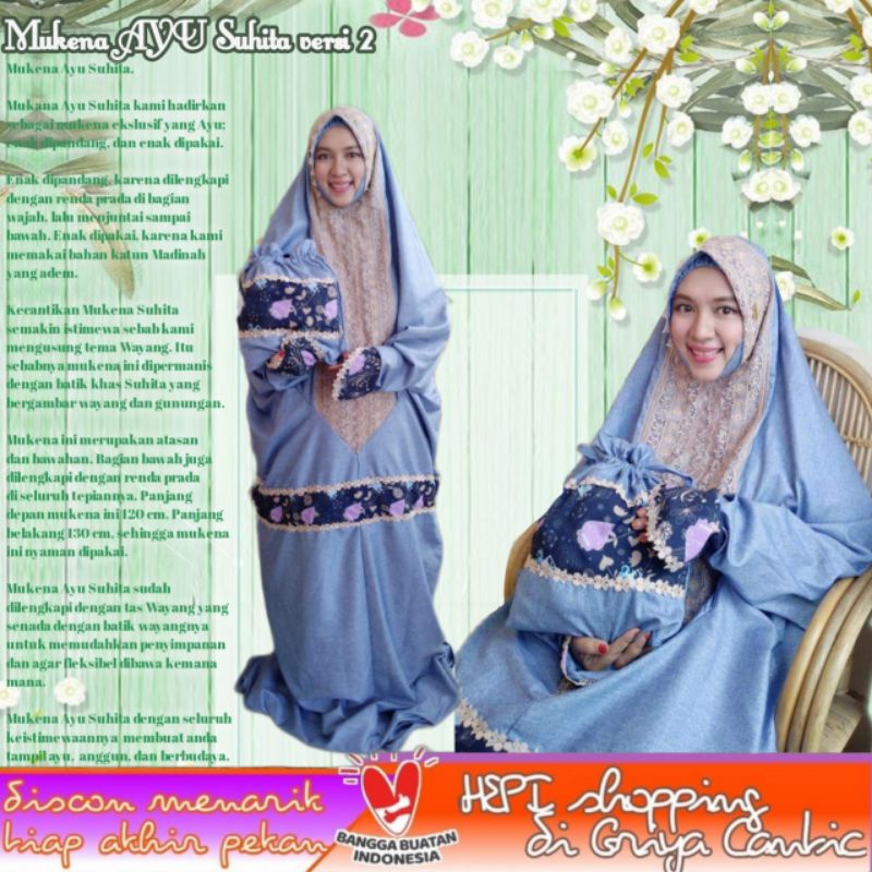 Mukena Ayu Suhita Versi 2 best seller muquenna model terusan