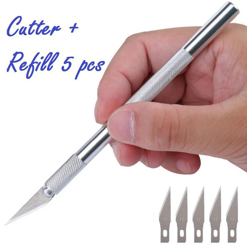 Pen Cutter / Pisau Ukir Bonus 5pcs Refill