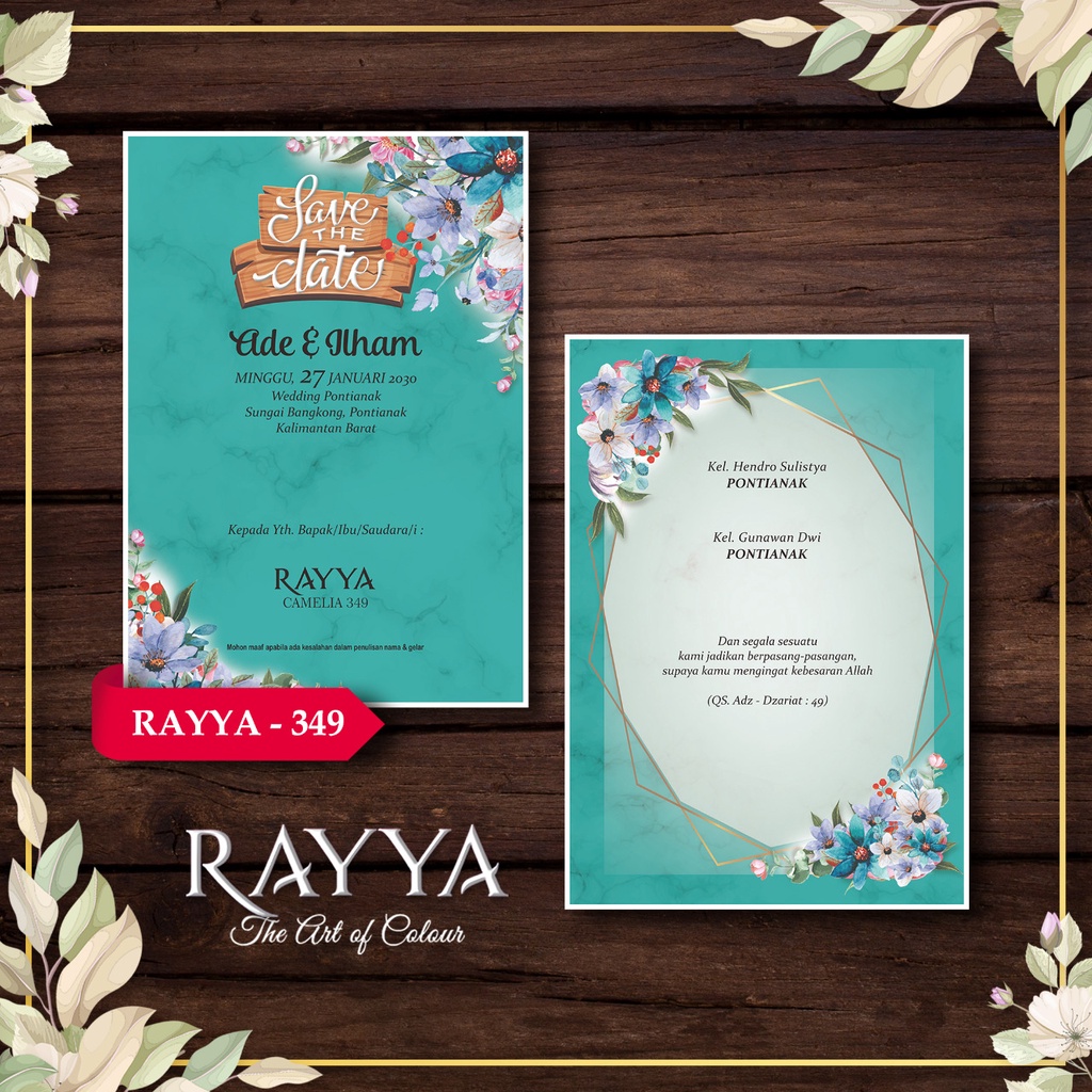 Rayya 349 | Blangko Undangan | Undangan Kosongan (Free File Setting Corel)