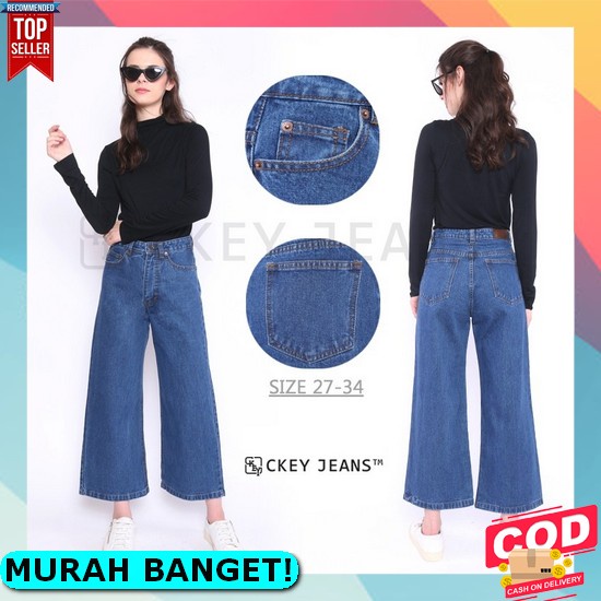 Drako Jeans Wash Rawis Highwaist Kulot Sobek Jins Terbaru Ootd Celana Fashion Wanita Celana Jeans Ku