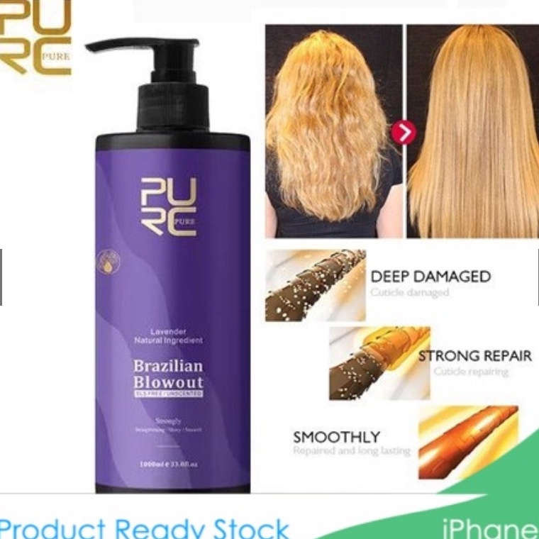 Pelurus Rambut Keratin PURC 5% 8% 12%Treatment Smoothing Pure Brazilian 30ml 60ml 100ml keratin hair treatment perawatan rambut treatment kecantikan  keratin treatment Keratin Treatment Brazillian Purc 100ml purc