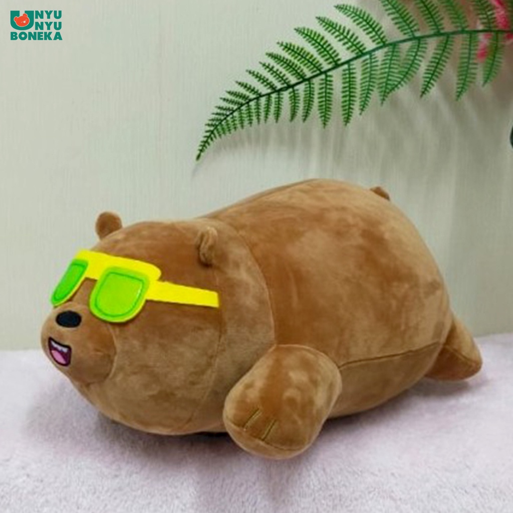 Boneka Laying We Bare Bears Panda Grizzly Ice Bear Beruang Animal Karakter