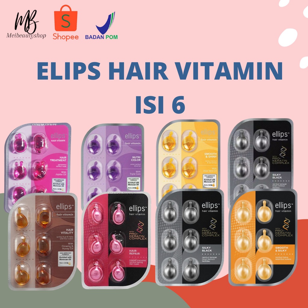 ELLIPS HAIR VITAMIN SACHET ISI 6 PCS ~ VITAMIN ELLIPS