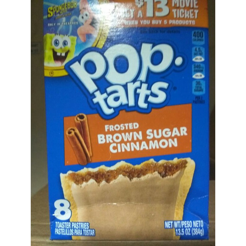 

Kellogg's pop tarts frosted brown sugar cinnamon 384gr