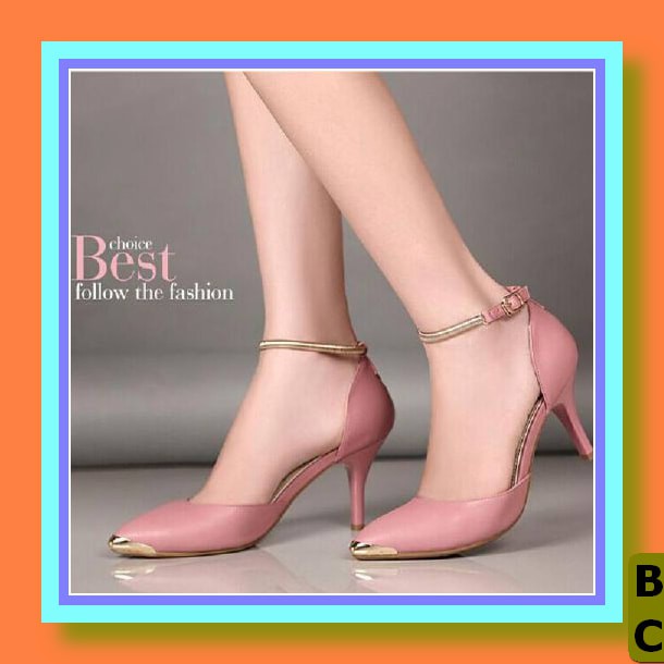 Sepatu Wanita Cod Haigh Cewe Tahu Heels Hels Murah Berkualitas Ti CK518 Cafana Sandal High Heels Wa
