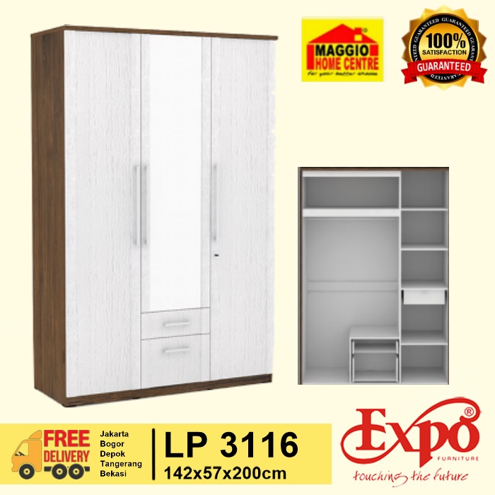 LEMARI PAKAIAN 3 PINTU - LEMARI PAKAIAN LP 3116 - EXPO
