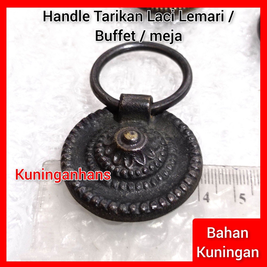 tarikan laci 4 cm antik kuningan klasik / tarikan laci lemari / tarikan laci meja / tarikan laci ant