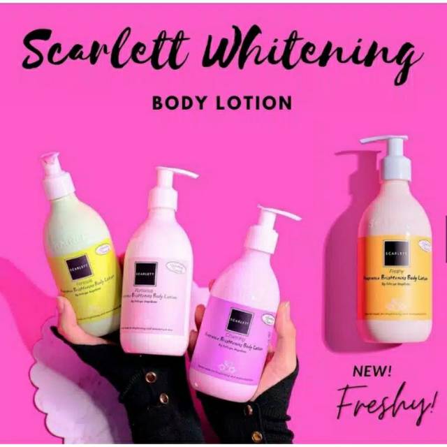 ORIGINAL 100% SCrlett Whitening Body lotion/Henbody pemutih bdan/losen pemutih/pemutih kulit