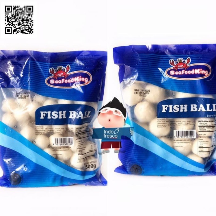 

Seafood King Bakso Ikan- Fish Ball 500g - Bakso besar - BARU