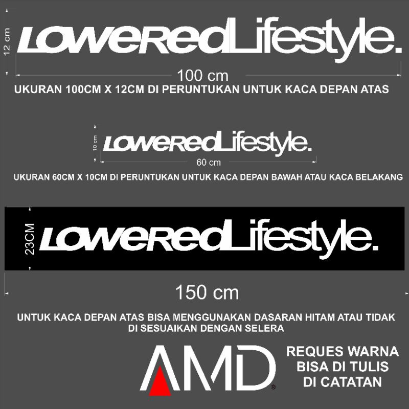 Sticker Stiker Mobil Kaca Depan Belakang Aksesoris Variasi Mobil LoweredLifestyle