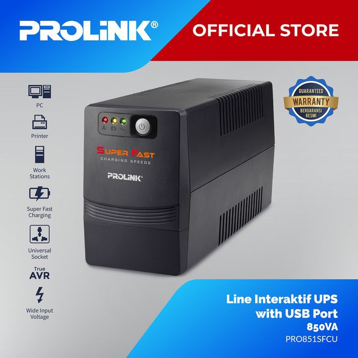 UPS Prolink 850va 850 va 851 SFCU + Stabilizer AVR