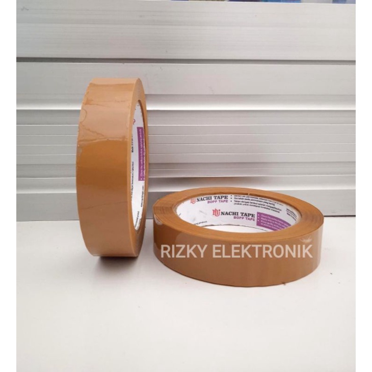 Lakban Isolasi OPP Nachi Tape 1 inch x 100y 100 yard Coklat Original