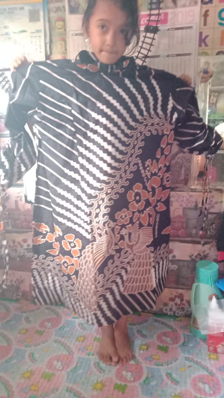 Umur 2-12 Tahun Gamis Batik Anak Wanita Syari Baju Batik Anak Motif Modis Best Seller Original