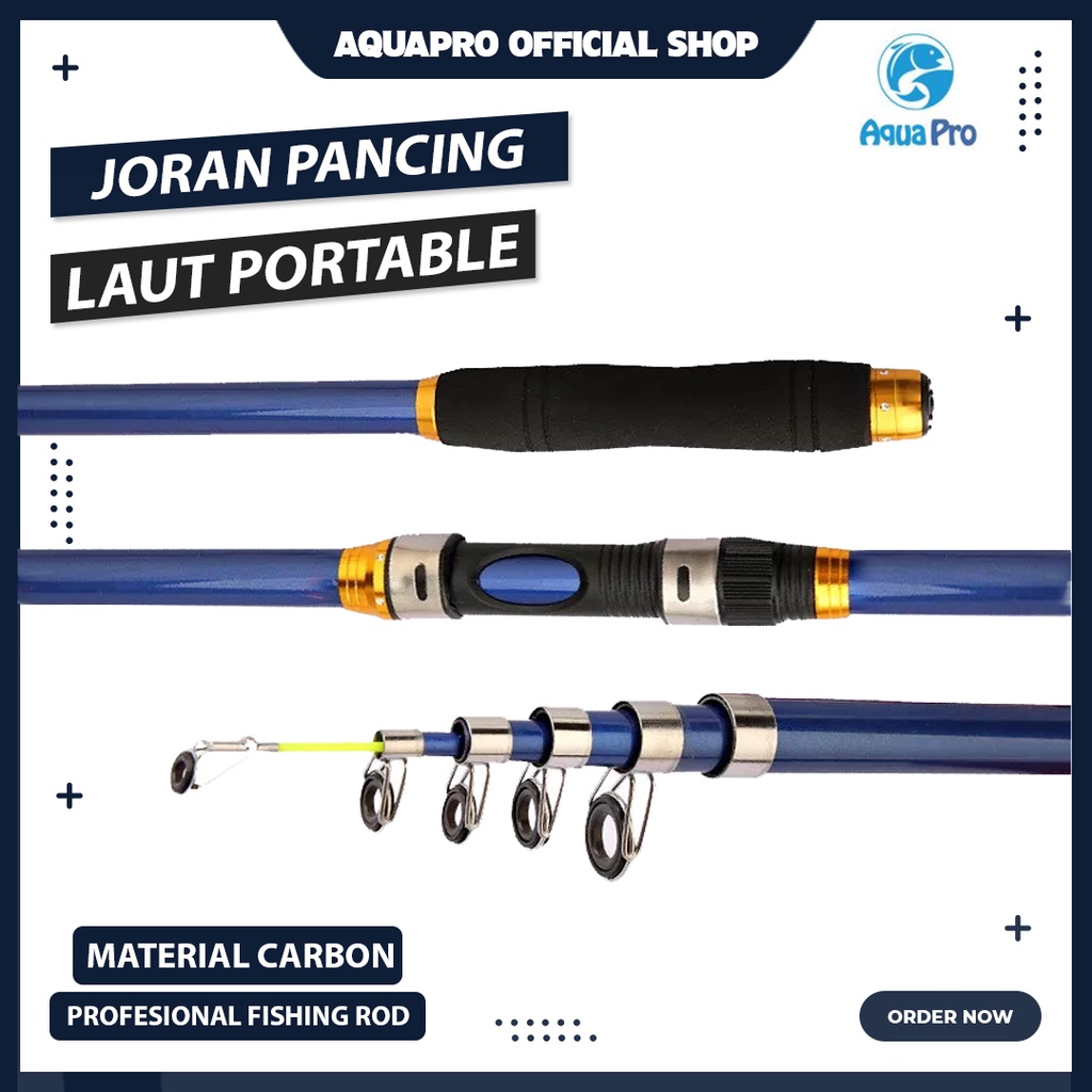 Joran Pancing Portable Carbon Fiber JR03-HG Orange Telescopic 2.10M 2.40M 270M 300M 360M Tongkat Pancing Ikan Laut Teleskopik Portabel Serat Karbon Super Kuat Besi Penahan