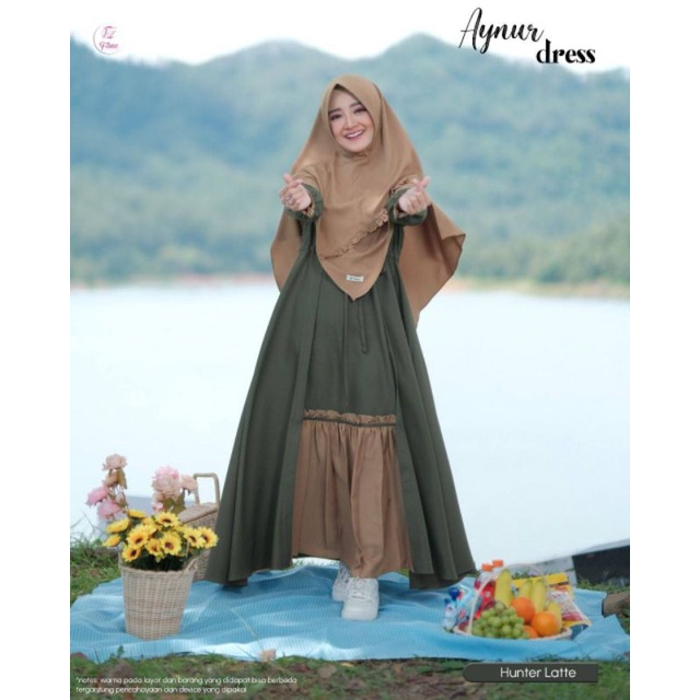 RIHAIA | Aynur Dress Set Khimar by Fauz Hijab