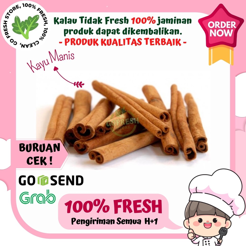 

KAYU MANIS BUMBU DAPUR SAYURAN SEGAR MURAH 250 GRAM