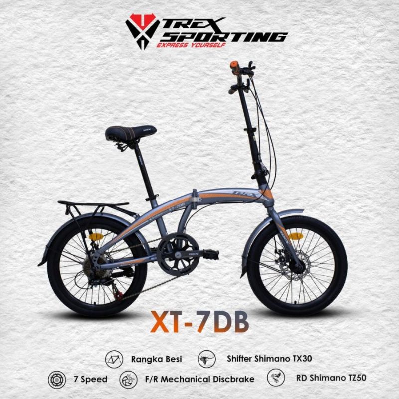 Sepeda Lipat Trex XT-7 Disc Brake 20inch