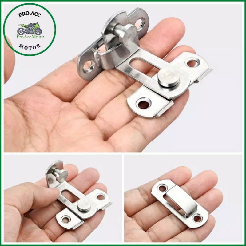 Gerendel kait siku pintu geser Sliding kunci pintu rumah dan lemari anti karat
