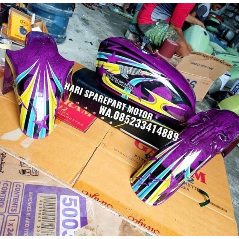 Body set Cb Tutup Ninja full Airbrush TANPA JOK