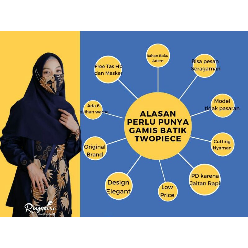 Gamis Batik Twopiece riyani
