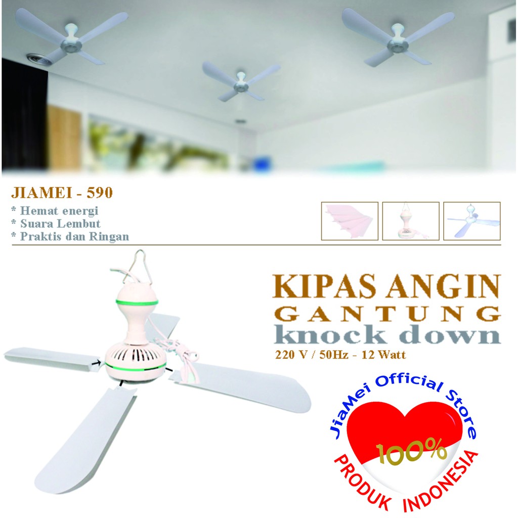 KIPAS ANGIN GANTUNG MINI FAN 12WATT JM-590 JIAMEI