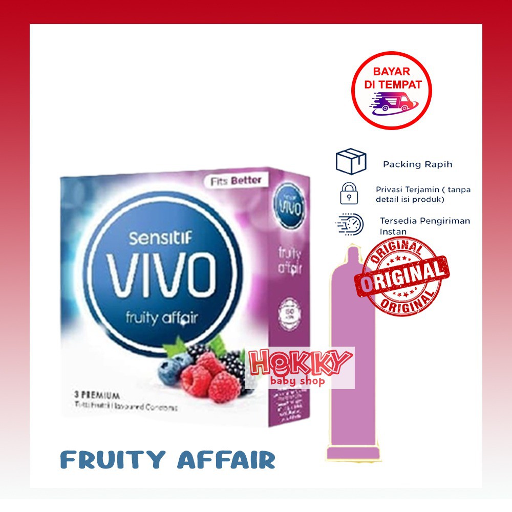 Kondom VIVO Extra Sensation Ultra Thin Passionate Dots Fruity Affair Fire Ice Isi 3pc