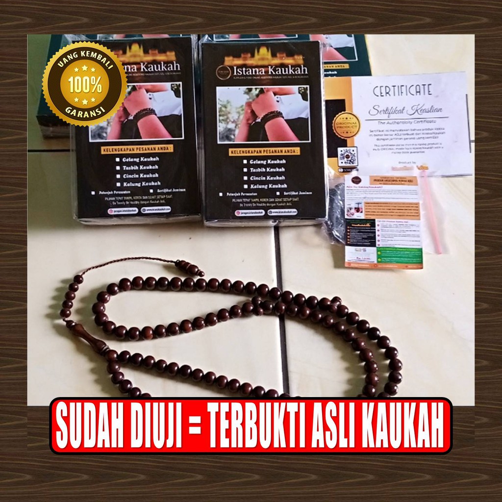 KHAS MEKKAH, TASBIH KAUKAH 8 MM 99 BUTIR Kaukah Mesir Asli