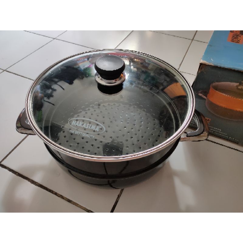 hakasima deep wok 30 + steamer