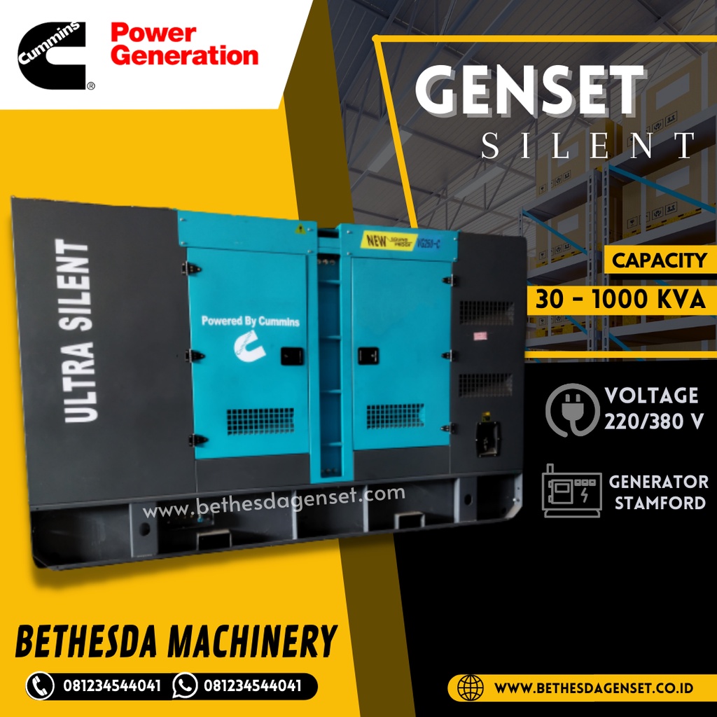 Genset 40 Kva Cummins Silent