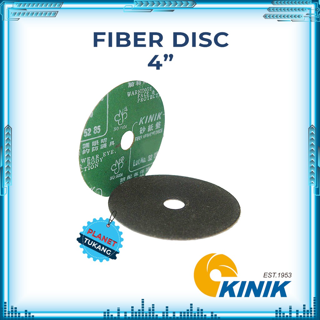 Amplas Bulat 4" Kinik Fiber Fibre Disc Grit CC16 CC 16