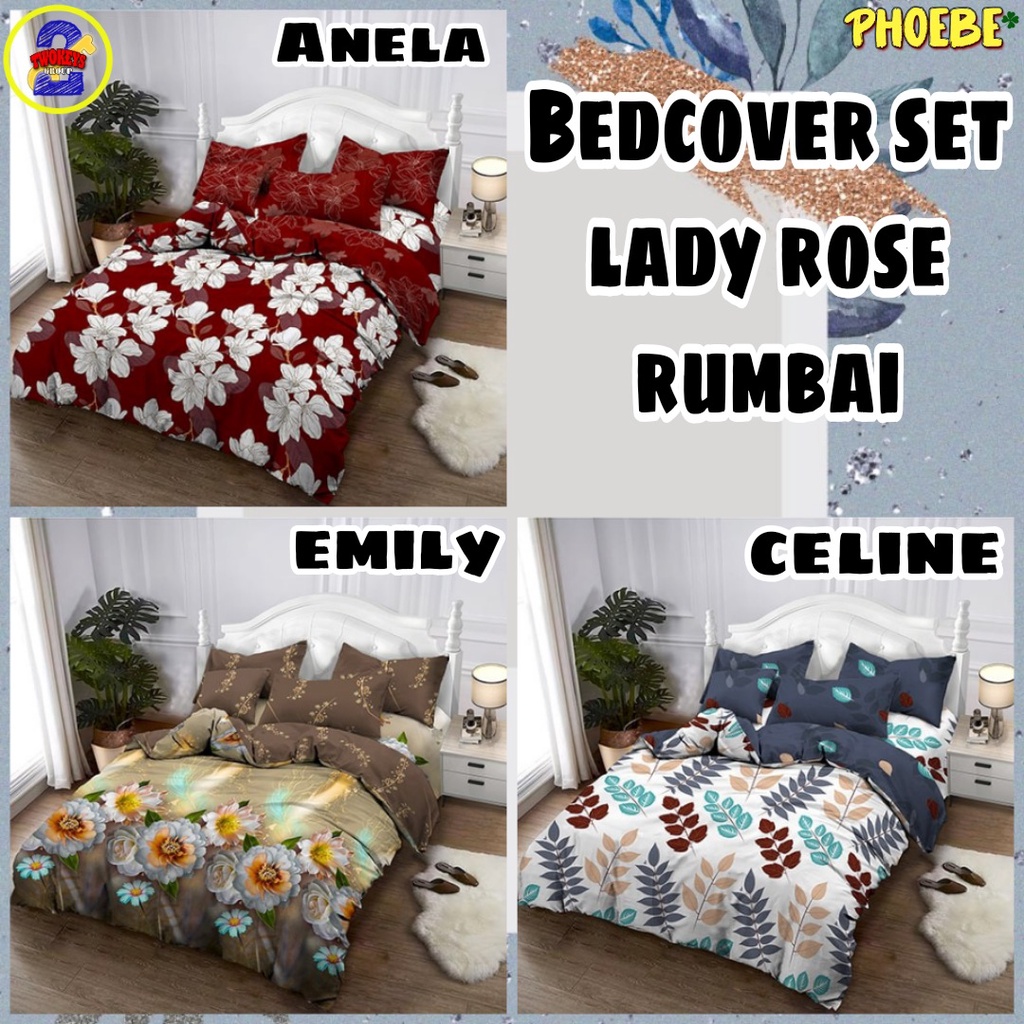 Bedcover Set LADY ROSE 160x200 / 180x200 RUMBAI - Anela Celine Donita Emily Ferren Jayden Lilia Soph