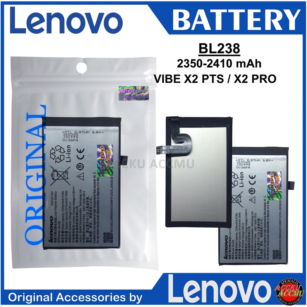 BATTERY LENOVO BL238 X2 PRO BATERAI LENOVO VIBE X2 PTS ORIGINAL