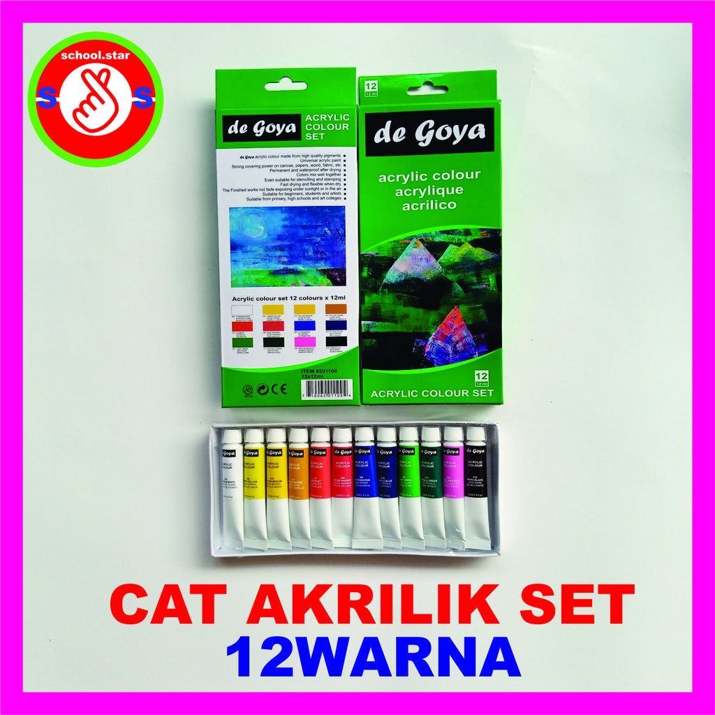 

Cat Akrilic Set De Goya 12X12ml / De Goya Acrylic set