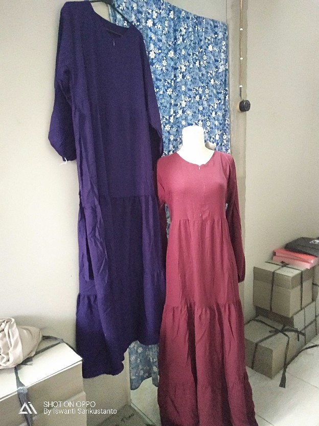 Ms Gamis Batik Sriwedari Maxi Bumil/busui Katun Sogan Allsize & Jumbo