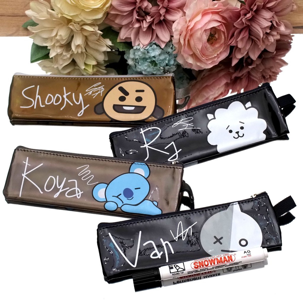 Tempat Pensil Karakter BT21 HOLOGRAM TEBAL HIGH QUALITY Kpop BTS Korea Bagus Murah