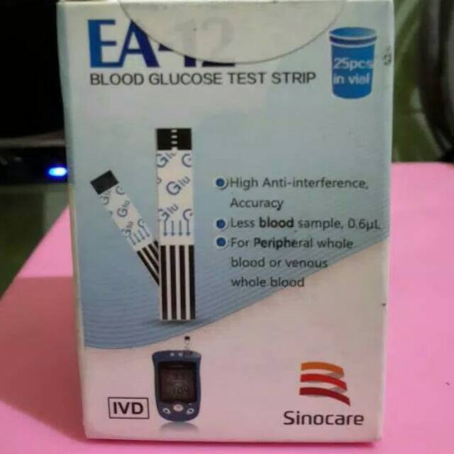 Strip Gula Darah Sinocare Glucose Sinocare Asam Urat Sinocare Uric Acid Sinocare EA12