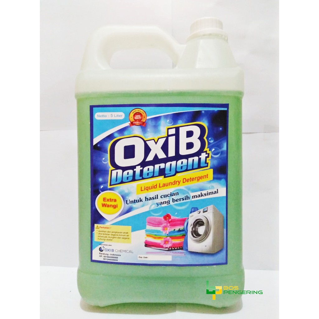 Sabun Cuci Pakaian Deterjen Cair Laundry - OxiB Detergent Wangi Apel 5 Kg Berkualitas