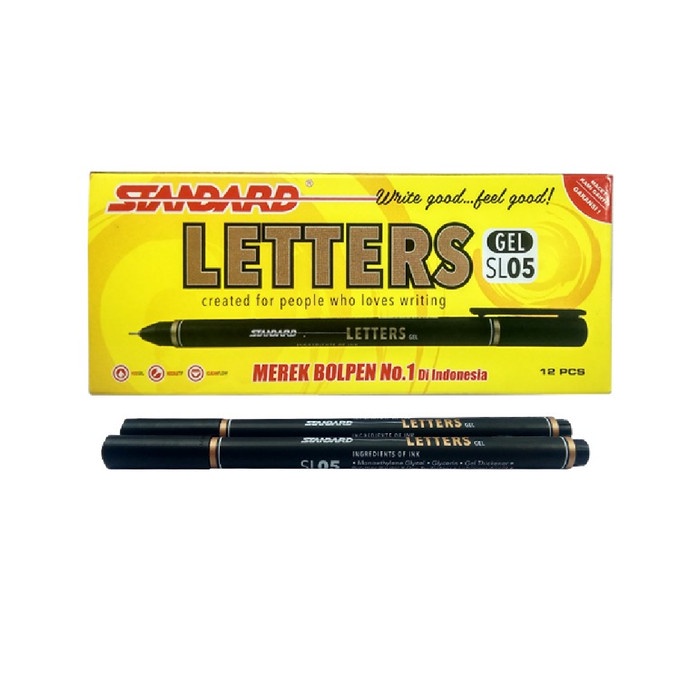 

Standard Pen Letters Sl05 Black Isi 12 Pcs