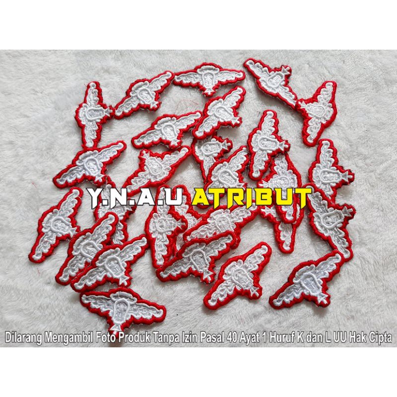 ATRIBUT PDL POLRI / PIN PDL BAHARI POLRI PUTIH BORDIR TIMBUL