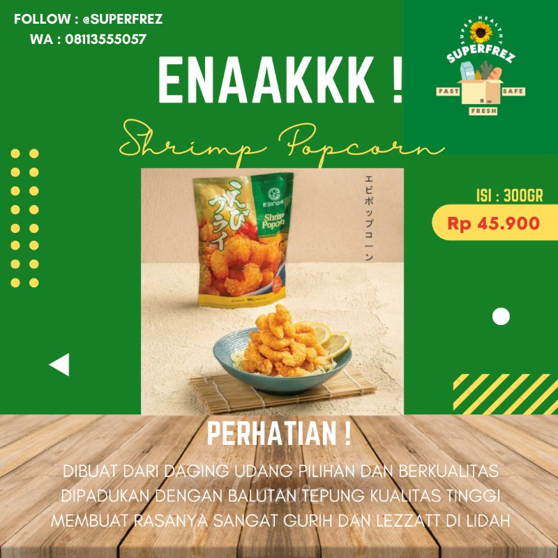 

Udang Popcorn Ebinoya 300Gr (Rasanya Enak, Gurih, dan Lezat)