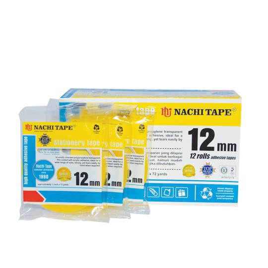 

Solasi Isolasi Selotip Solatip NACHI TAPE 12MM ISI 12 ROL