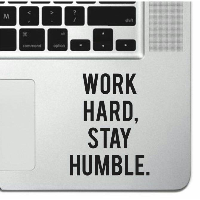 Stiker Aksesoris Laptop HP Work Hard Garskin Cutting Sticker Quotes 14 15 inch Asus Acer Lenovo Mac
