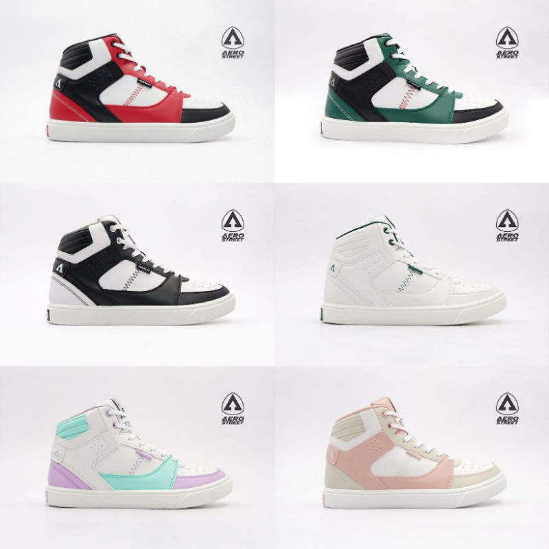 [ ORIGINAL 100% ] Aerostreet Hoops - Putih | Hitam Putih | Merah Hitam | Hijau Hitam | Krem Pink | T