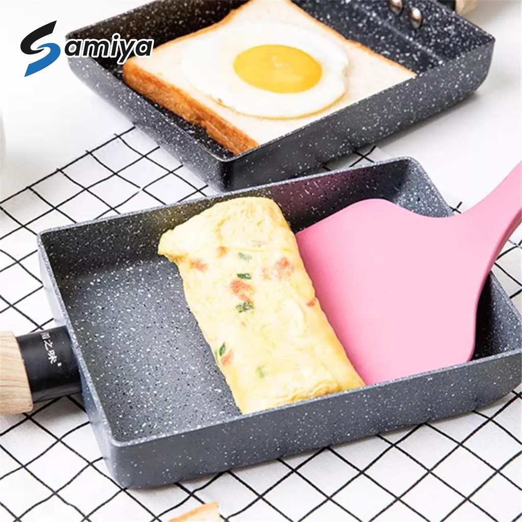 fry pan square 13x18cm / wajan penggorengan frying pan kotak persegi anti lengket non stick